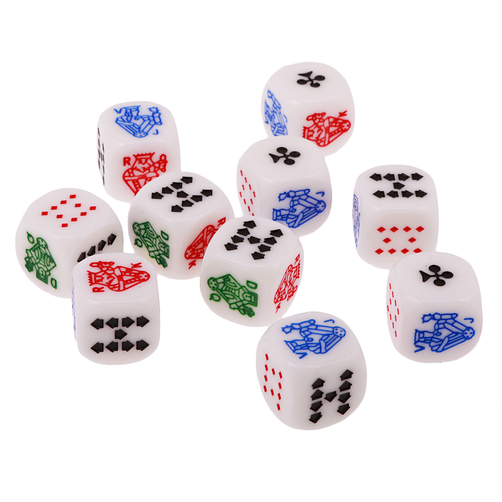 Board Game Recommendation - 10 pezzi di dadi da poker