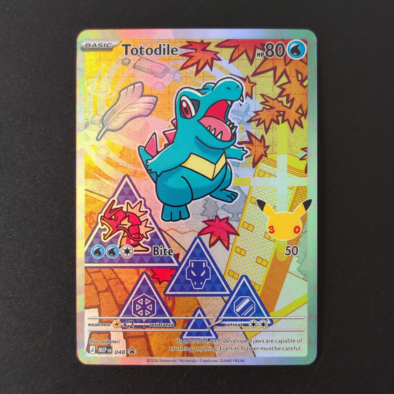 Board Game English - Totodile 048 Carte con Texture in