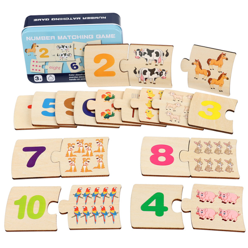 Board Game For Kids - Bambini Scatola di Ferro Numero Illuminazione